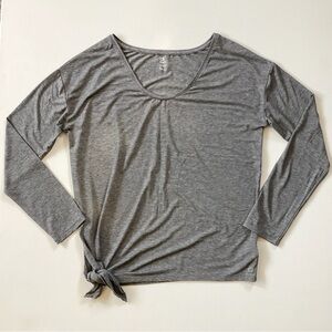 GapFit Gray Side Tie Top